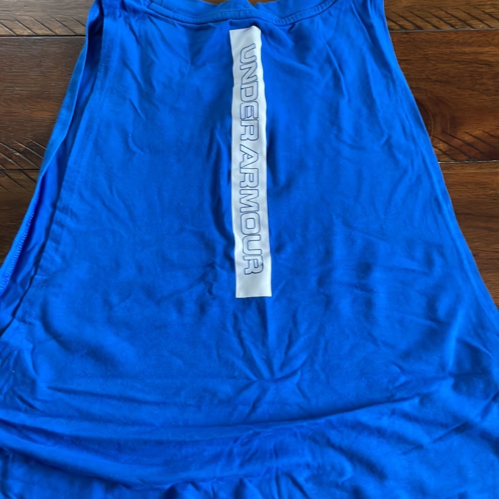 Under Armor adult small blue tank top. Excellent condition!! - Picture 4 of 4
